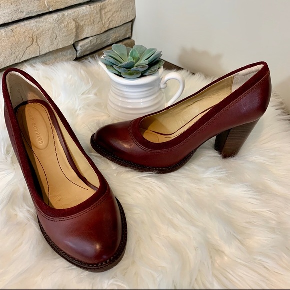 Hush Puppies Shoes - HUSH PUPPIES Rose Faina Wine Leather Pumps Size 7